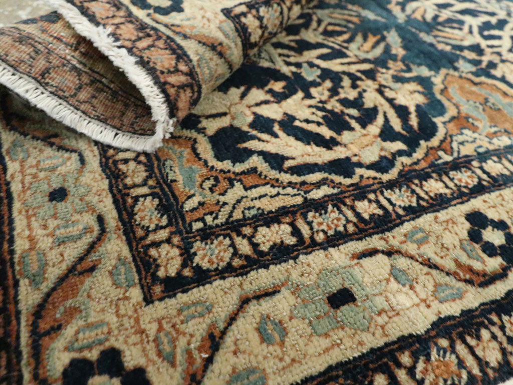 Antique Persian Tabriz Haji Jalili Throw Rug, No.26625 - Staging