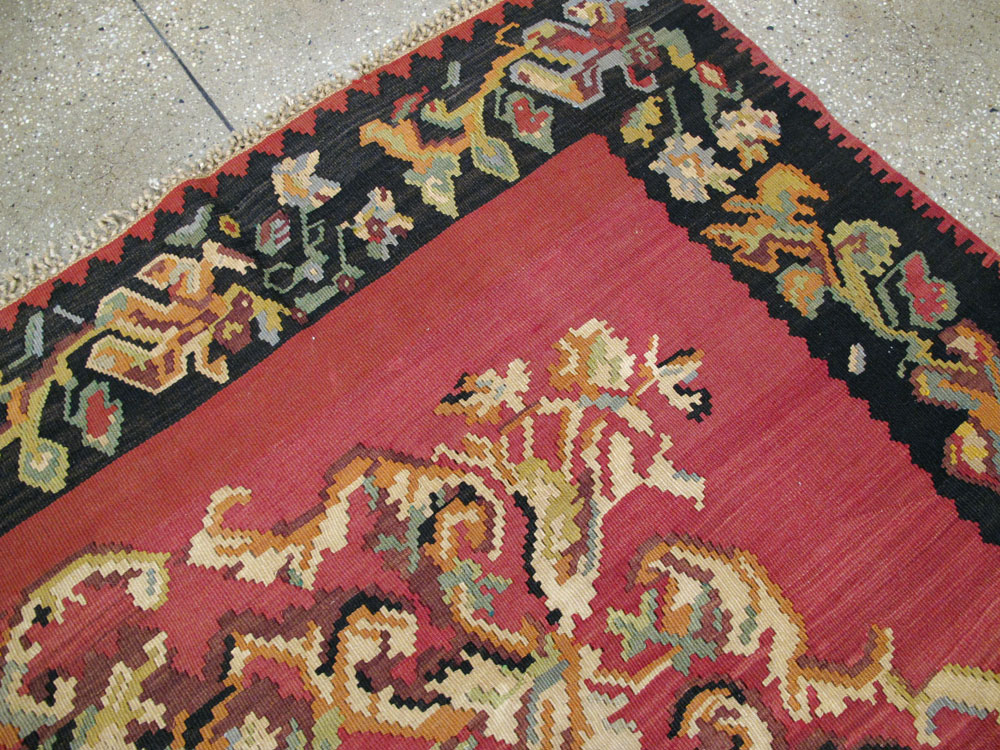 Vintage Russian Bessarabian Flatweave, No.26647 - Staging
