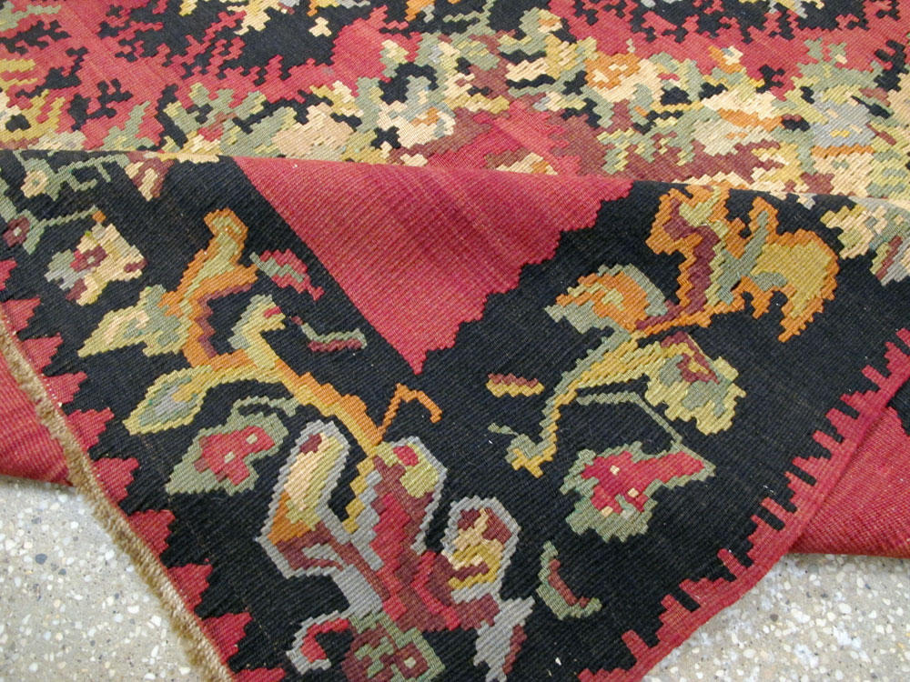 Vintage Russian Bessarabian Flatweave, No.26647 - Staging