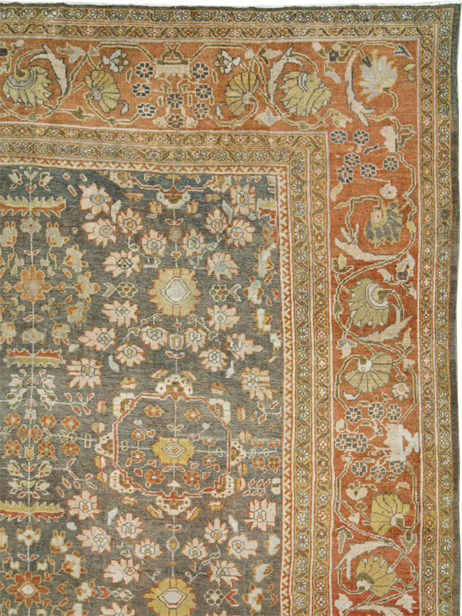 Antique Persian Mahal Oversize Carpet, No.26651 - Staging