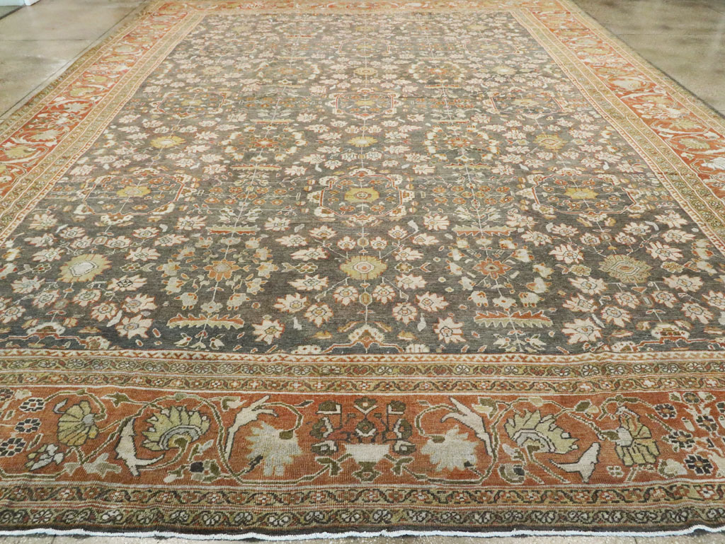 Antique Persian Mahal Oversize Carpet, No.26651 - Staging