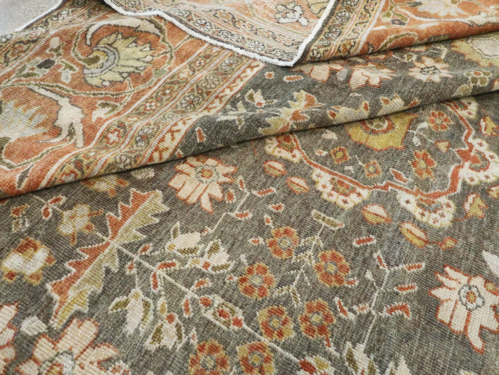 Antique Persian Mahal Oversize Carpet, No.26651 - Staging