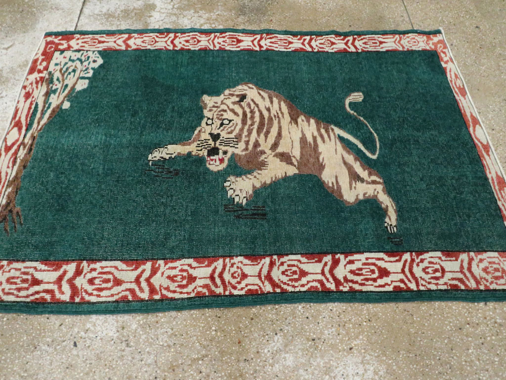 Vintage Pictorial Anatolian Rug, No.26669 - Staging