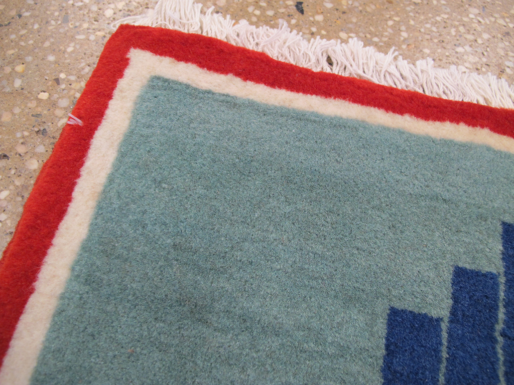 Vintage Persian Tabriz Pictorial Rug, No.26688 - Staging