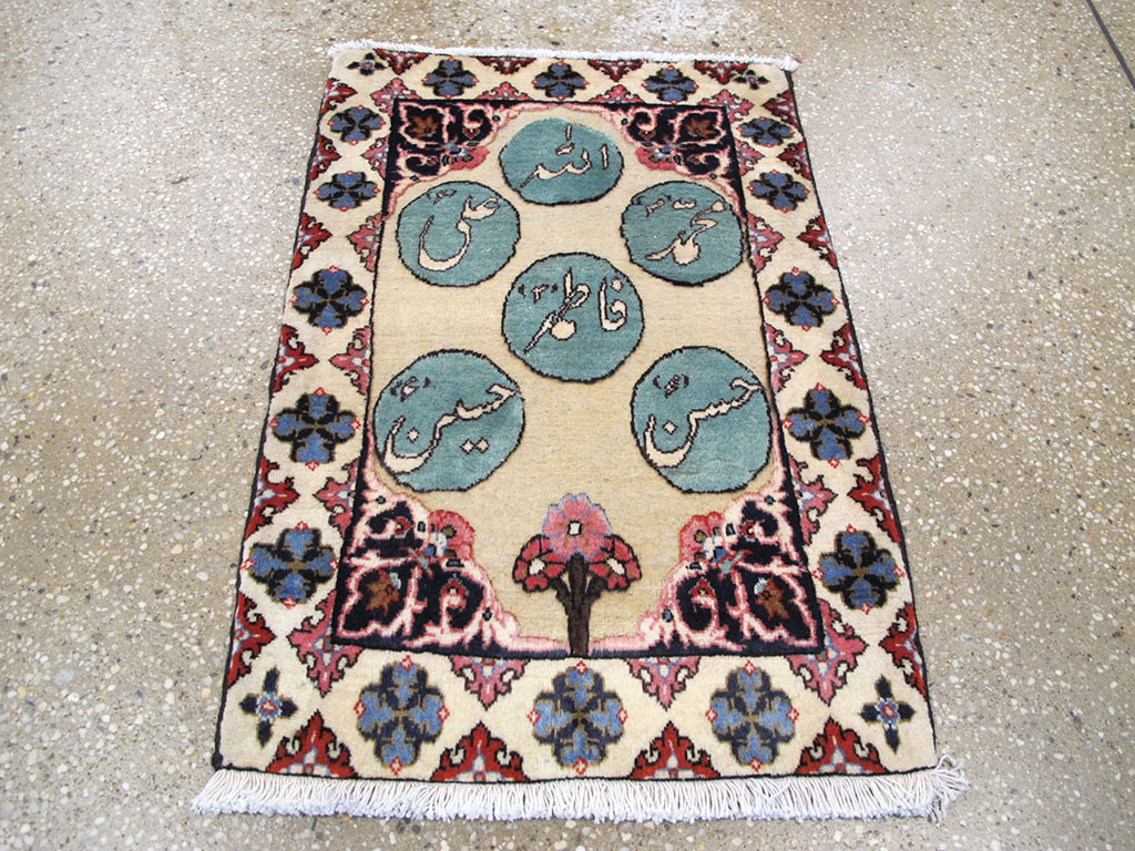 Vintage Persian Tabriz Pictorial Rug (Pair: 1 of 2), No.26689 - Staging