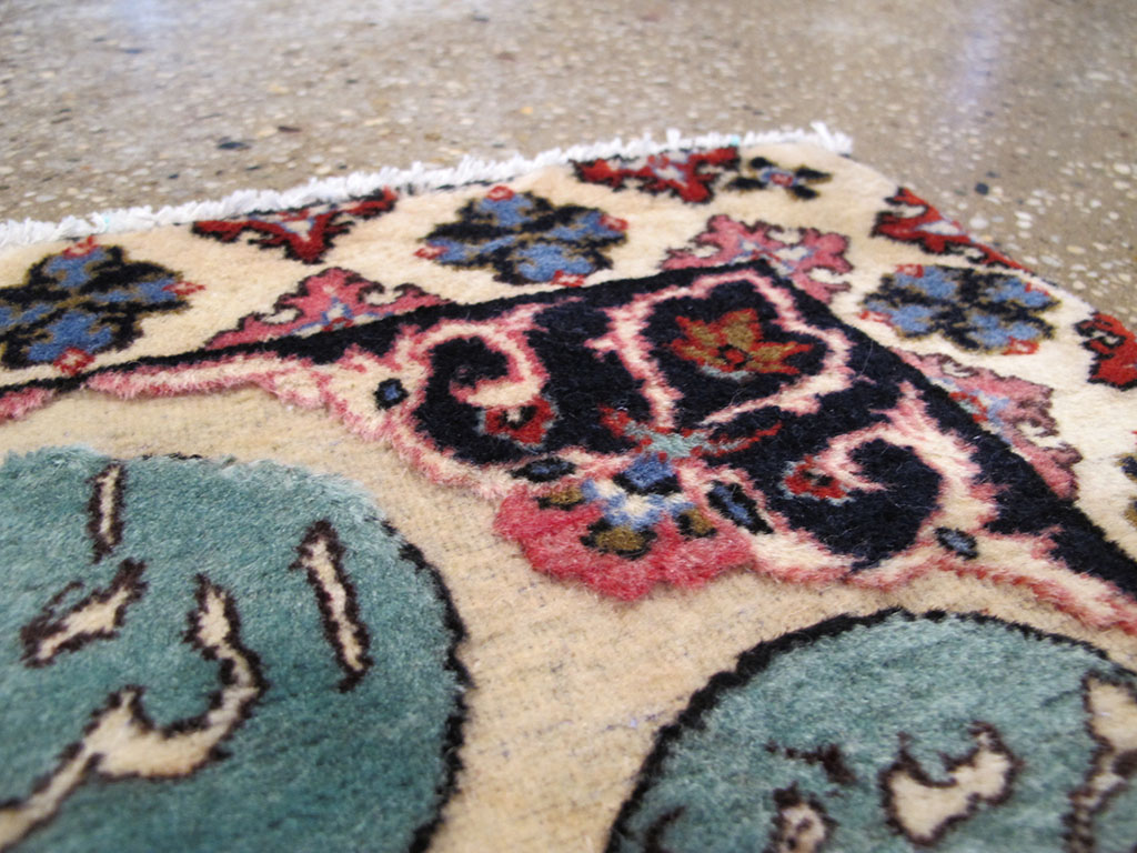 Vintage Persian Tabriz Pictorial Rug (Pair: 1 of 2), No.26689 - Staging