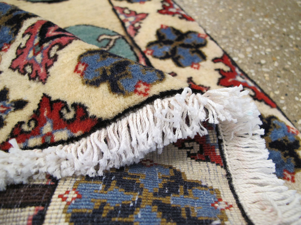 Vintage Persian Tabriz Pictorial Rug, No.26689 - Staging