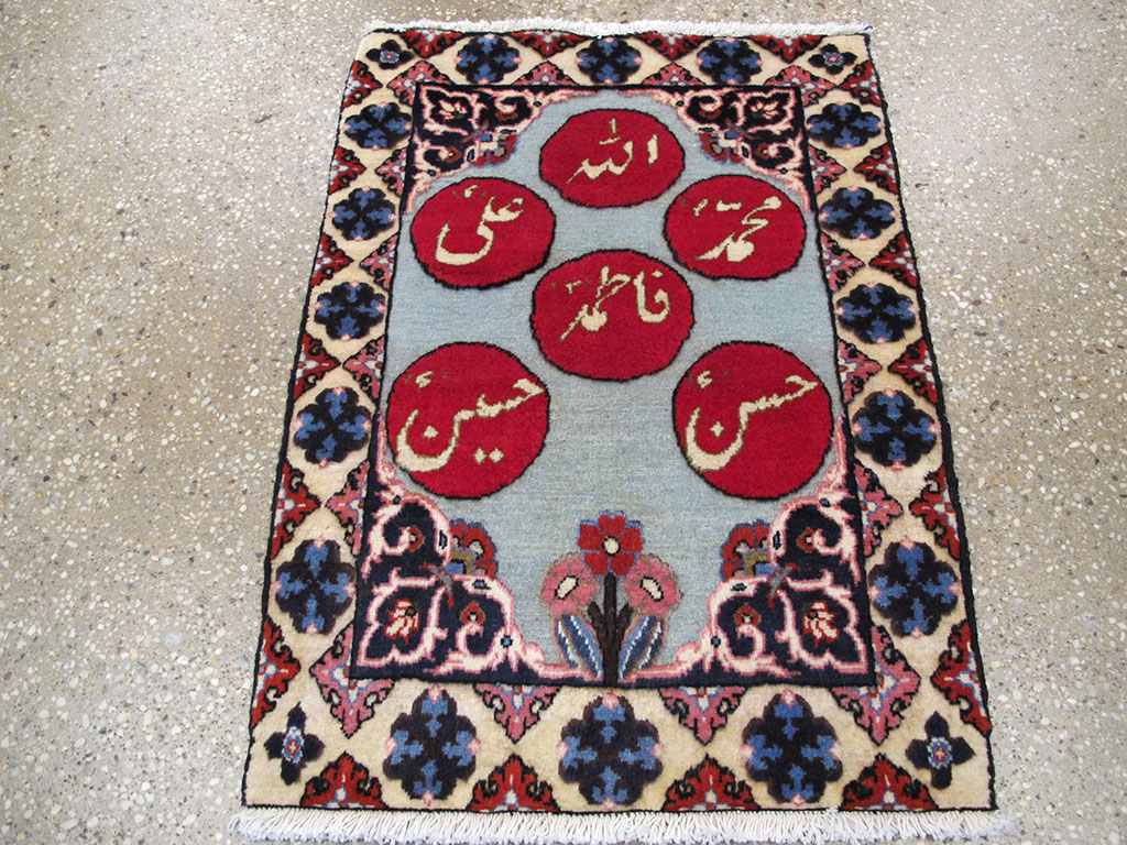 Vintage Persian Tabriz Pictorial Rug (Pair: 2 of 2), No.26690 - Staging