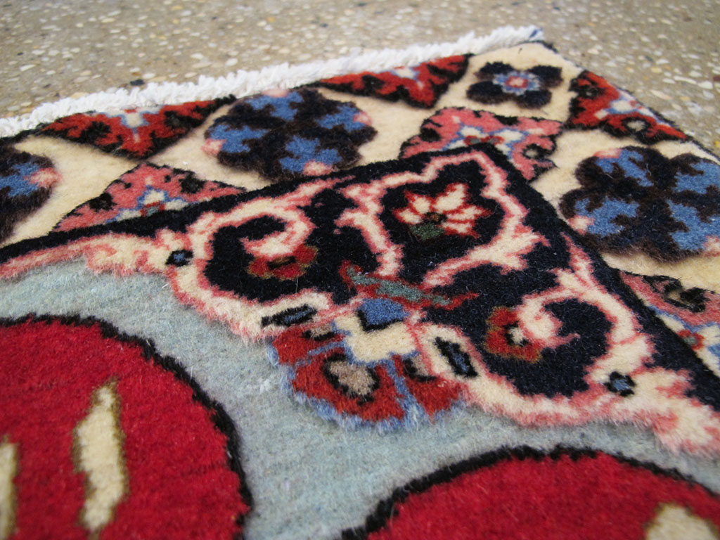 Vintage Persian Tabriz Pictorial Rug, No.26690 - Staging