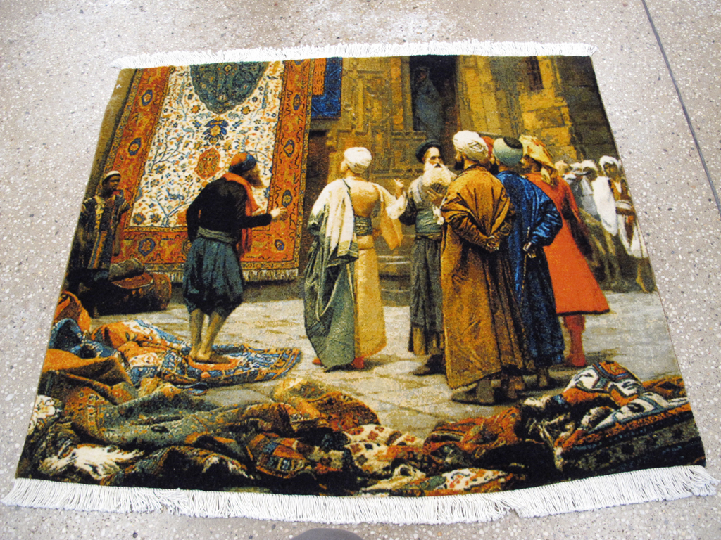 Persian Tabriz Pictorial Rug, No.26691 - Staging