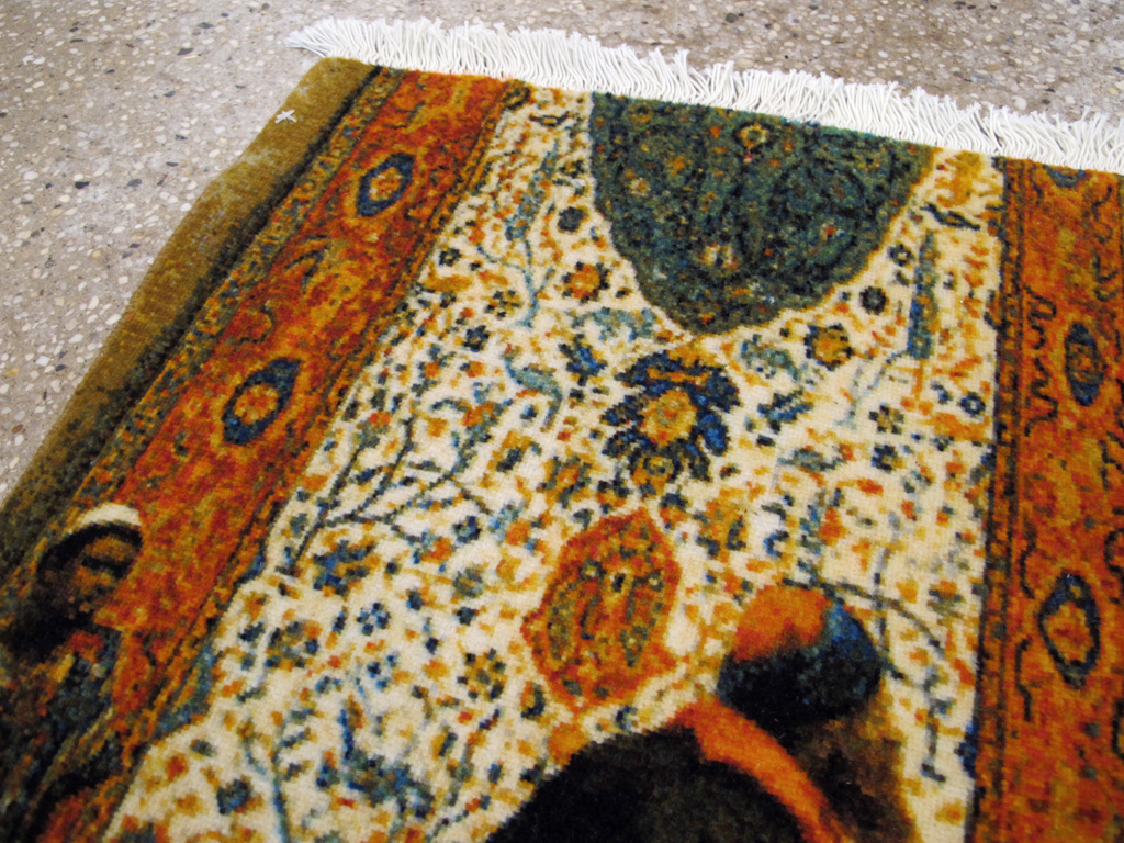 Persian Tabriz Pictorial Rug, No.26691 - Staging