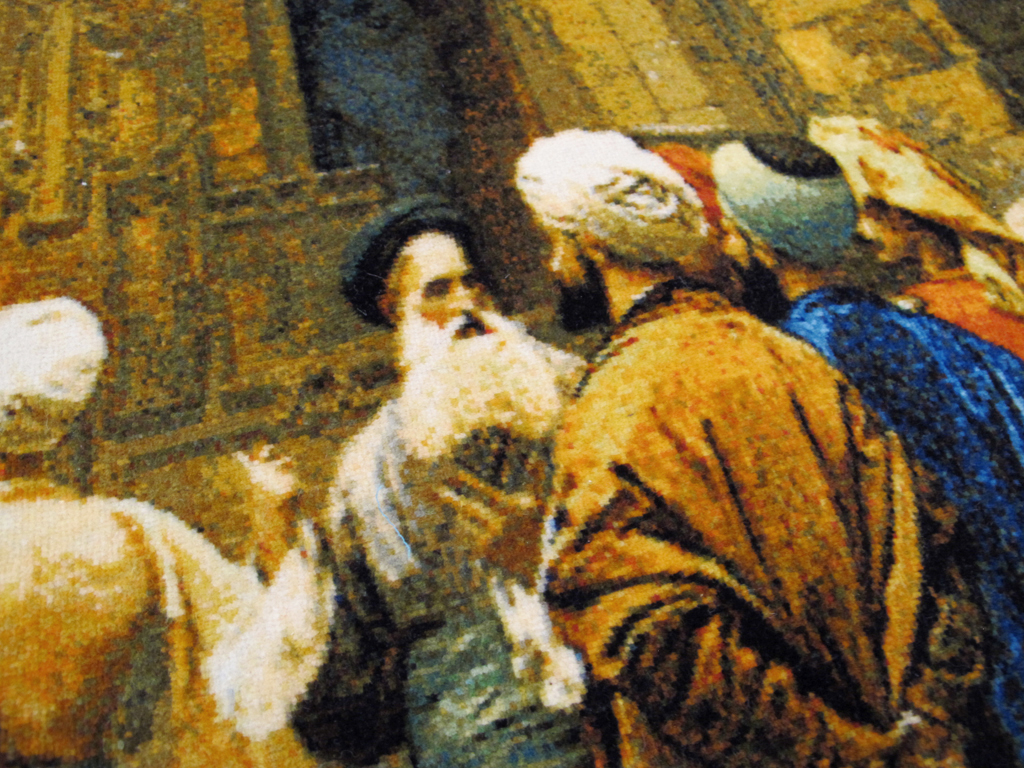 Persian Tabriz Pictorial Rug, No.26691 - Staging