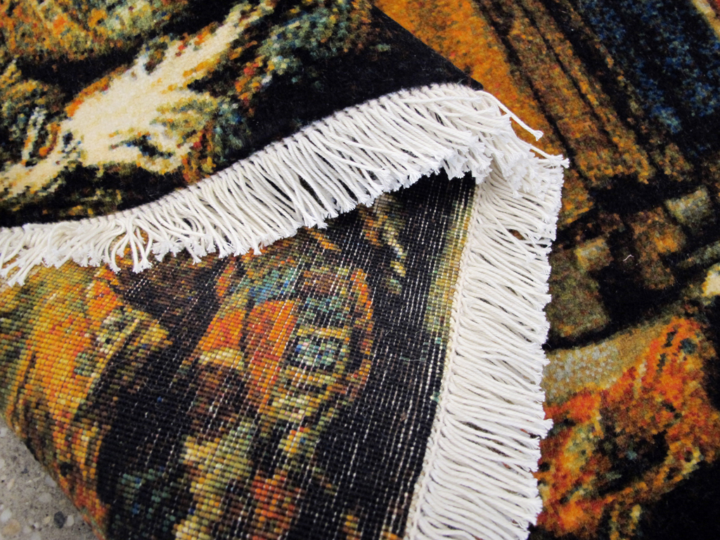 Persian Tabriz Pictorial Rug, No.26691 - Staging