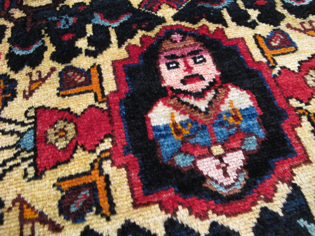 Vintage Persian Malayer Pictorial Rug (Pair: 2 of 2), No.26694 - Staging