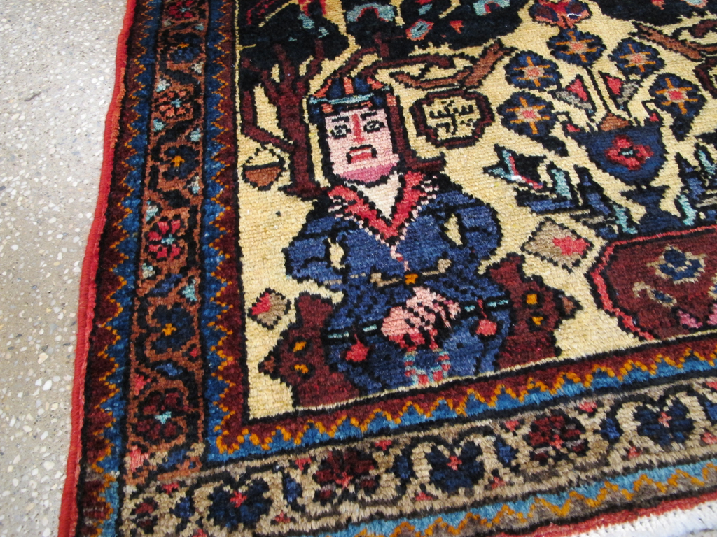 Vintage Persian Malayer Pictorial Rug (Pair: 2 of 2), No.26694 - Staging