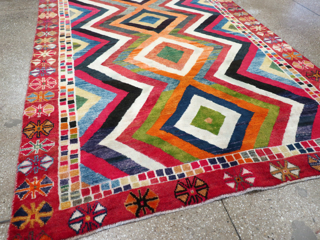 Vintage Persian Gabbeh Rug, No.26701 - Staging