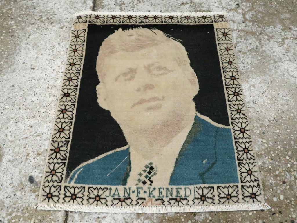 Vintage Persian Tabriz Pictorial Rug (Pair: 1 of 2), No.26709 - Staging