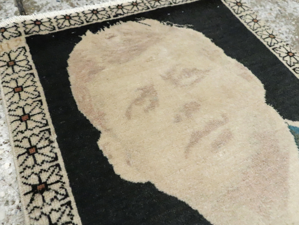 Vintage Persian Tabriz Pictorial Rug (Pair: 1 of 2), No.26709 - Staging