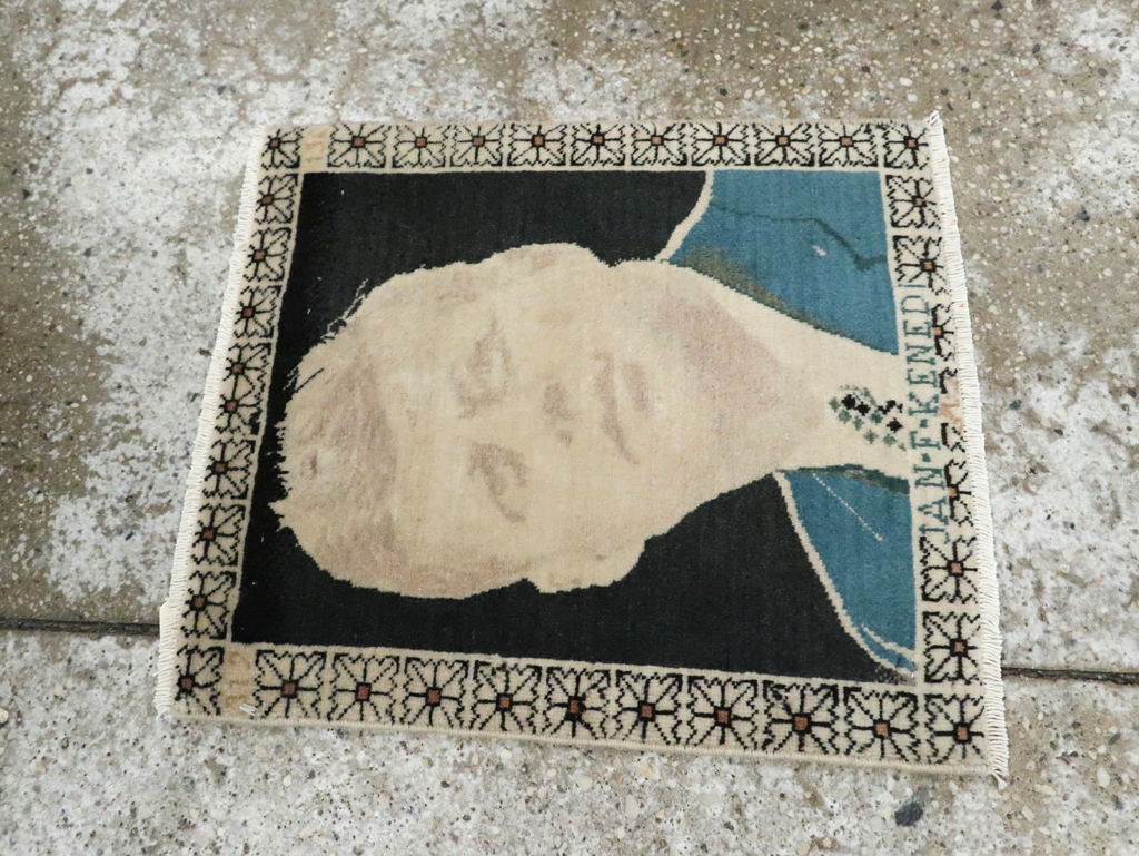 Vintage Persian Tabriz Pictorial Rug (Pair: 1 of 2), No.26709 - Staging