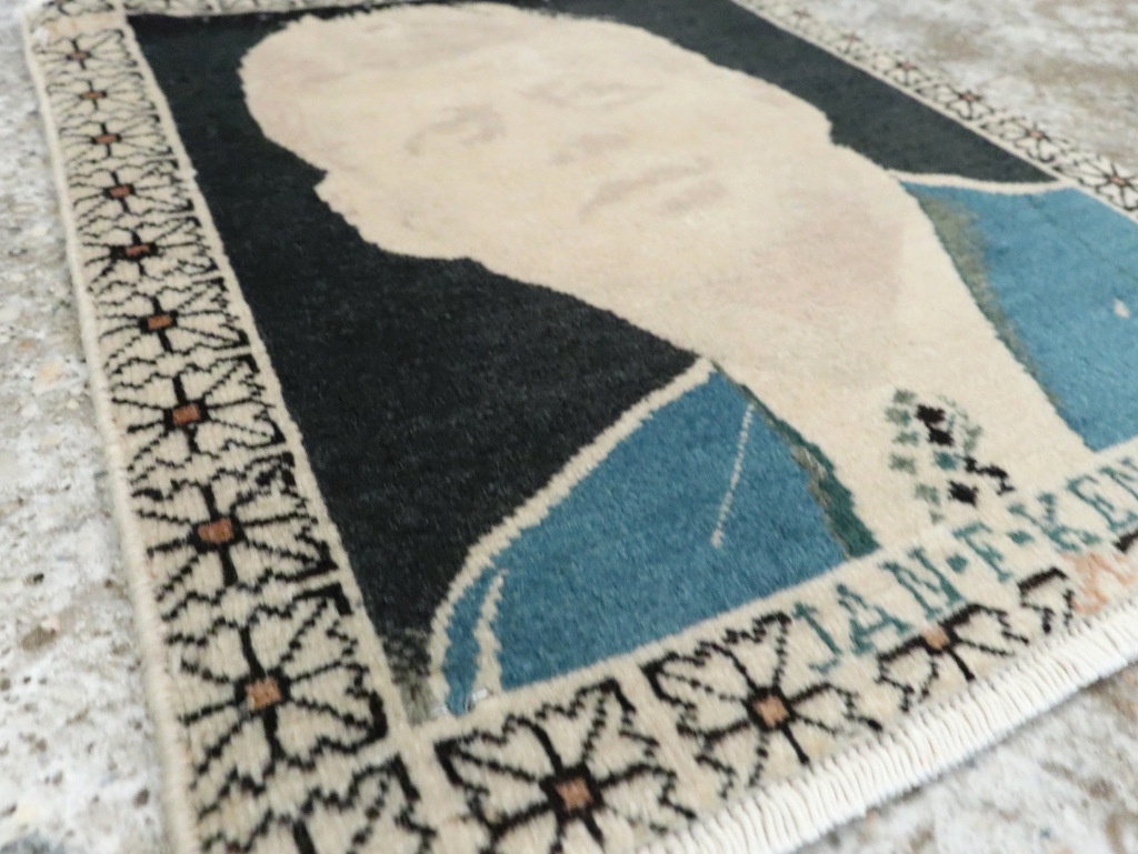 Vintage Persian Tabriz Pictorial Rug (Pair: 1 of 2), No.26709 - Staging