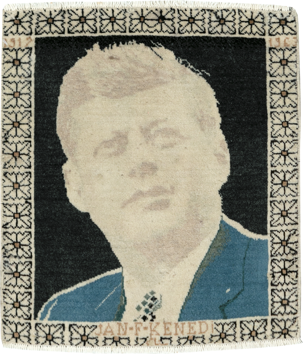 Vintage Persian Tabriz Pictorial Rug (Pair: 2 of 2), No.26710 - Staging