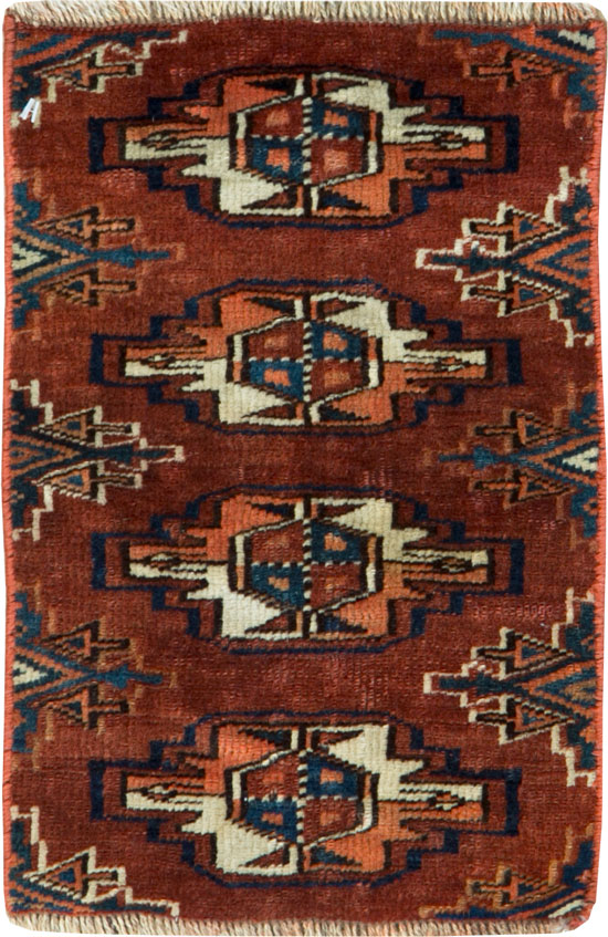 Vintage Persian Baluch Tribal Throw Rug (Pair: 1 of 2), No.26716 - Staging