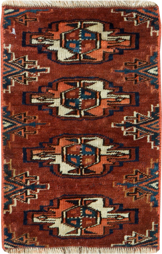 Vintage Persian Baluch Tribal Throw Rug (Pair: 2 of 2), No.26717 - Staging