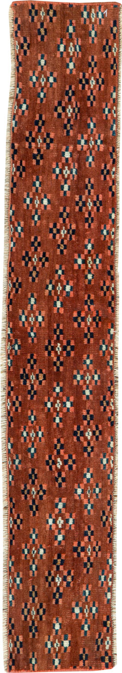 Vintage Central Asian Turkoman Yamoud Tribal Rug, No.26718 - Staging