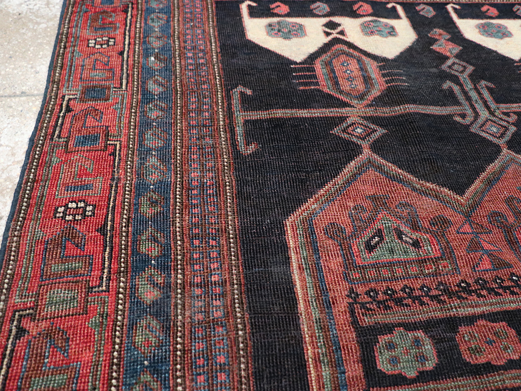 Antique Persian Afshar Accent Rug, No.26719 - Staging