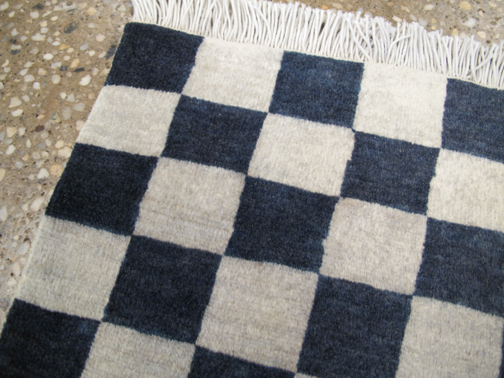 Vintage Persian Tabriz Square Rug, No.26726 - Staging