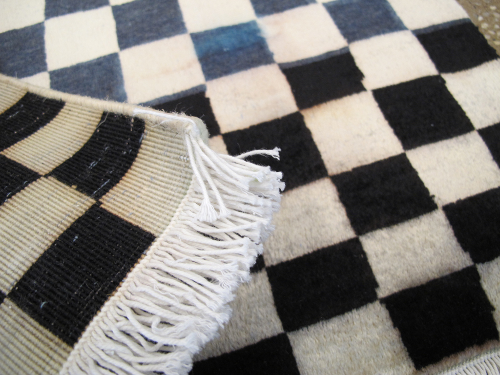 Vintage Persian Tabriz Square Rug, No.26726 - Staging