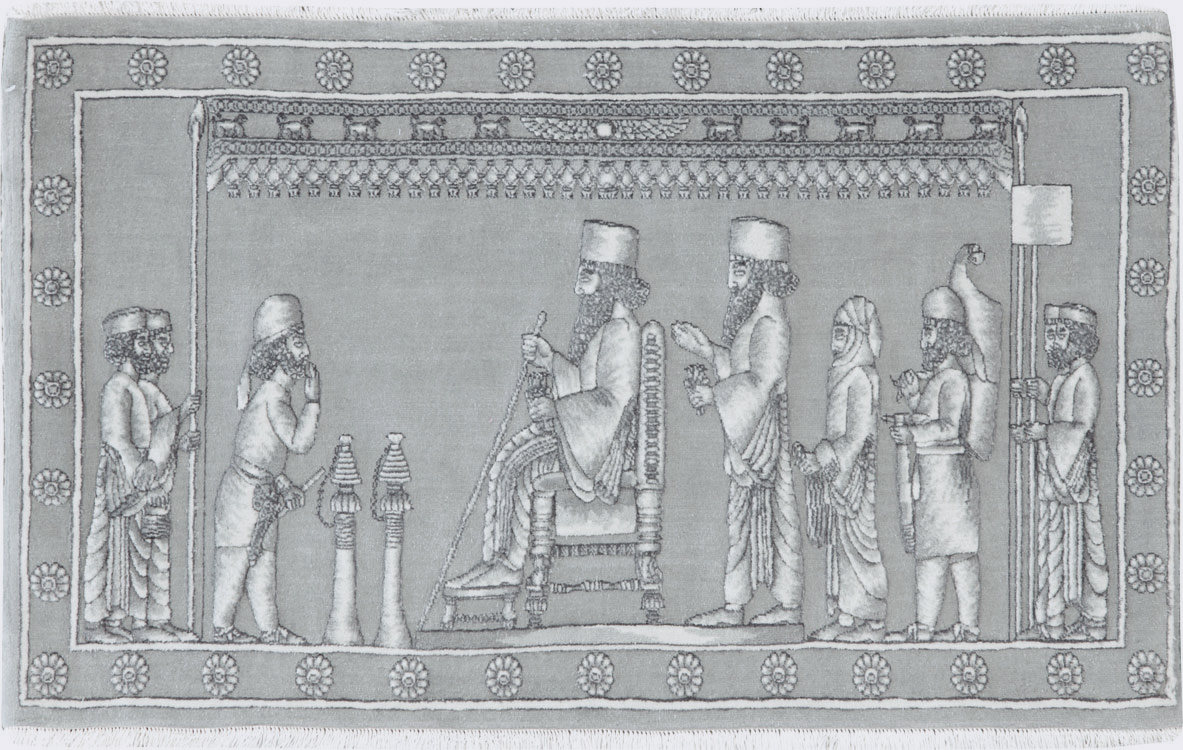 Persian Tabriz Pictorial Rug, No.26727 - Staging