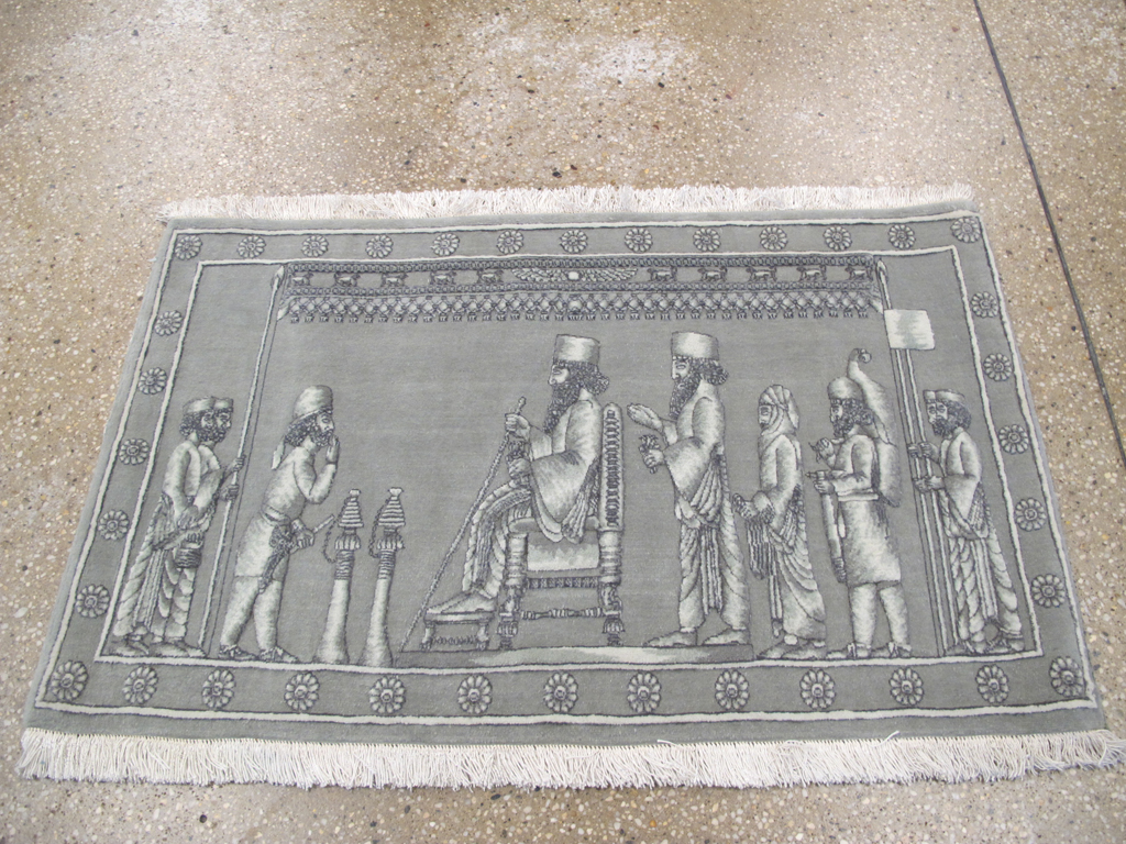 Persian Tabriz Pictorial Rug, No.26727 - Staging