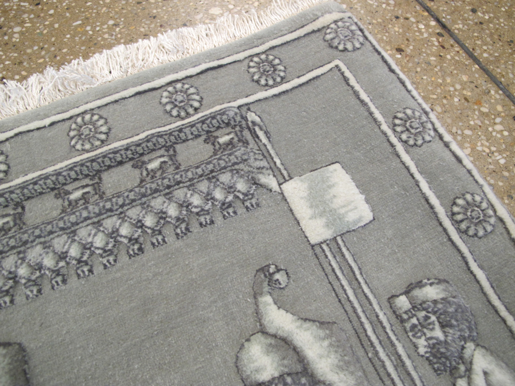 Persian Tabriz Pictorial Rug, No.26727 - Staging