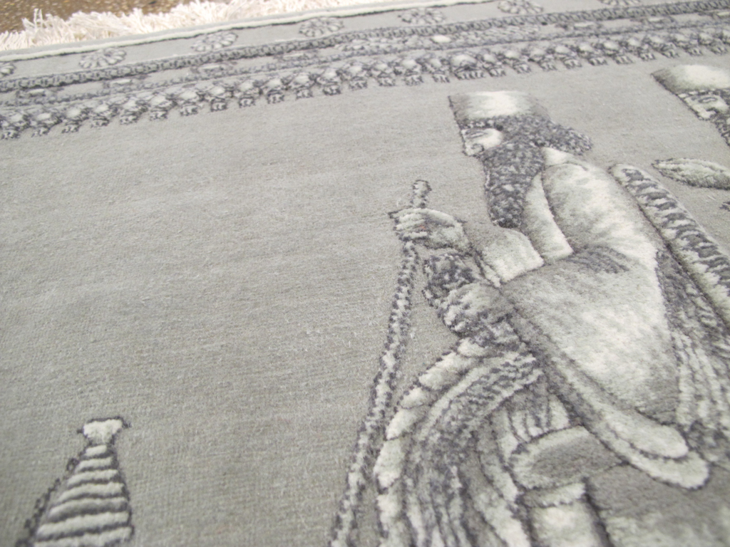 Persian Tabriz Pictorial Rug, No.26727 - Staging