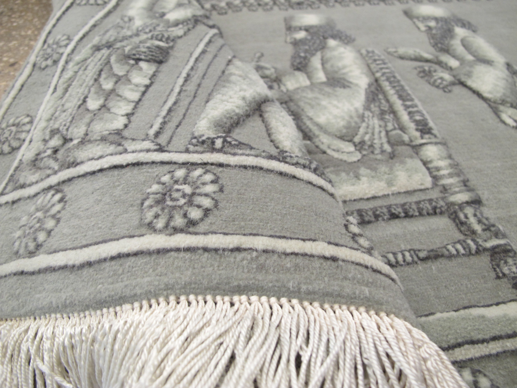 Persian Tabriz Pictorial Rug, No.26727 - Staging