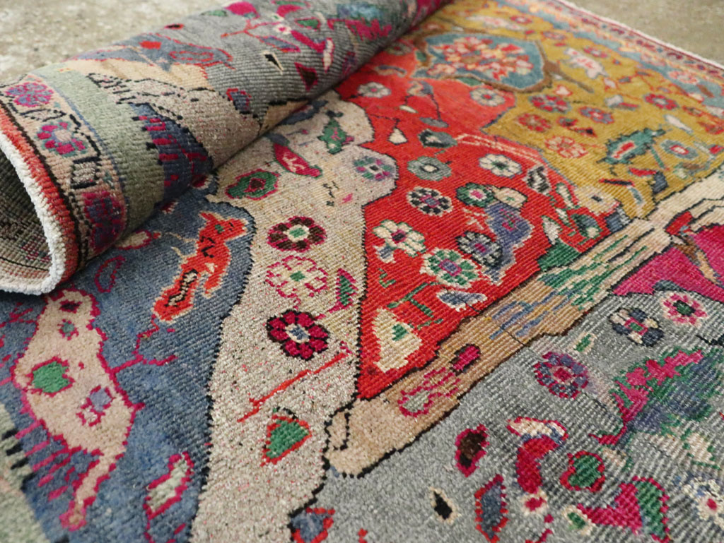 Vintage Persian Pictorial Tabriz Rug, No.26733 - Staging