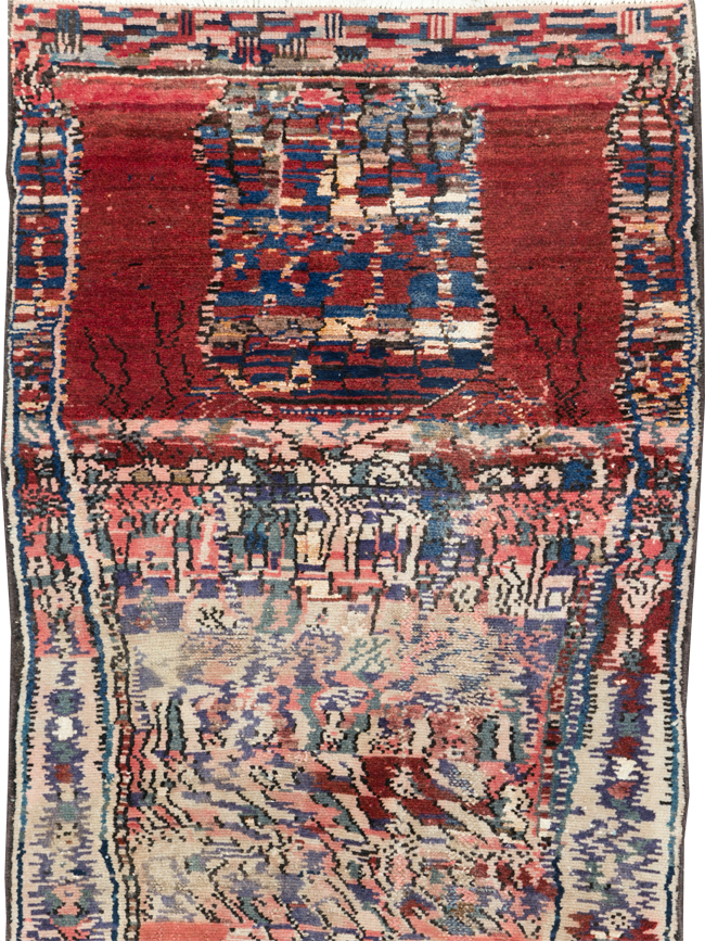Vintage Persian Hamadan Rug, No.26739 - Staging