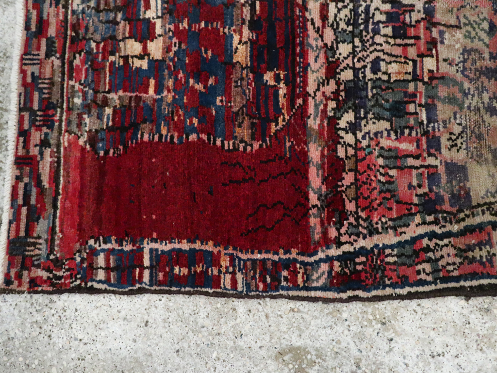 Vintage Persian Hamadan Rug, No.26739 - Staging