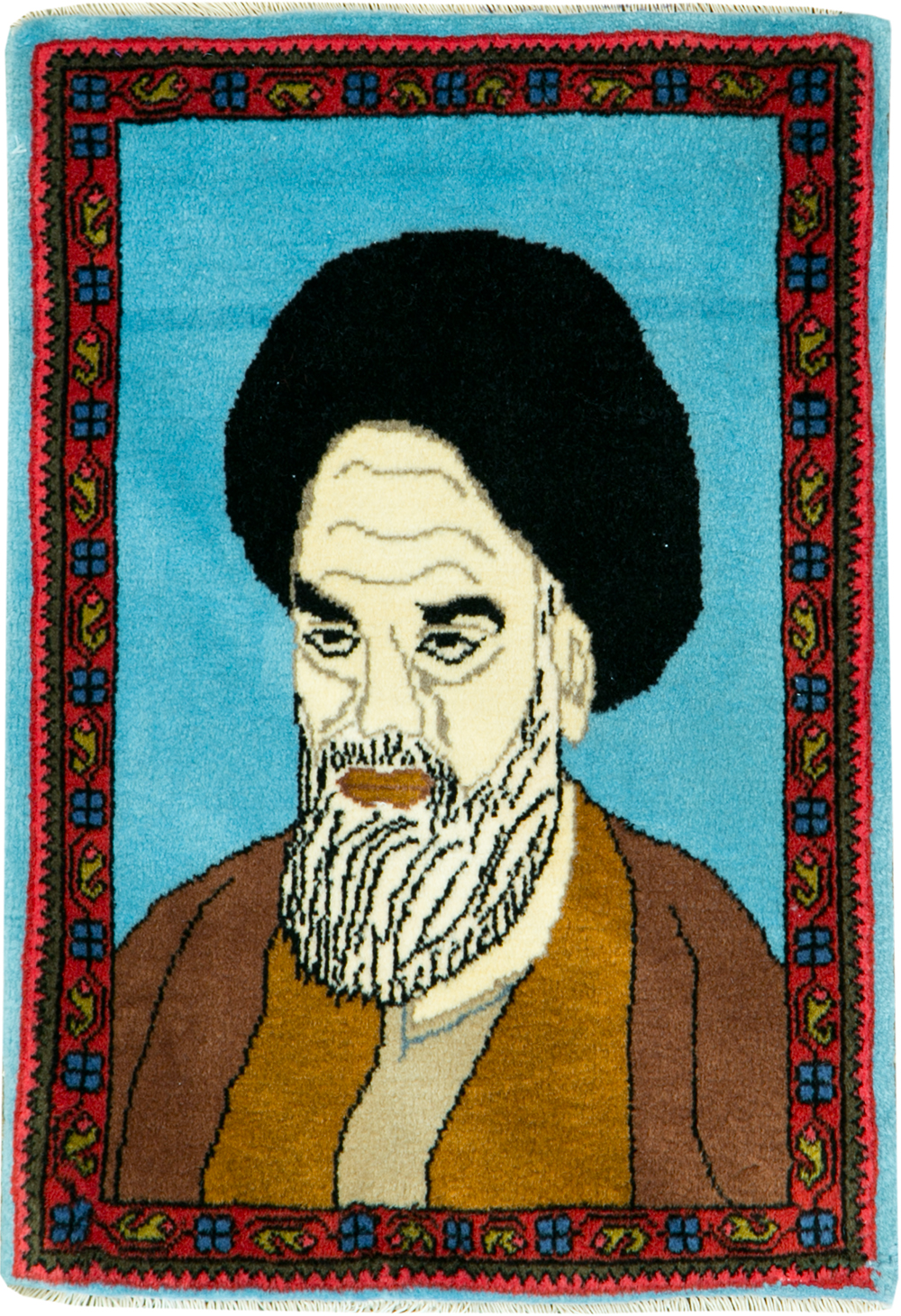 Vintage Persian Mahal Pictorial Rug, No.26744 - Staging