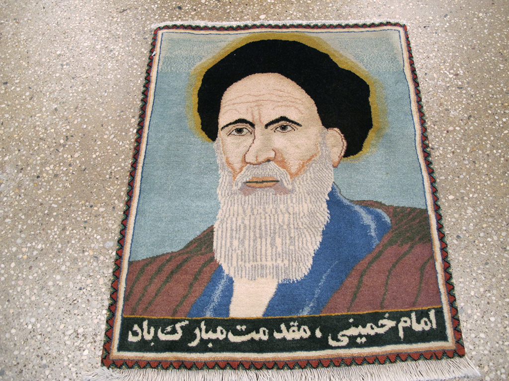 Vintage Persian Tabriz Pictorial Rug, No.26745 - Staging