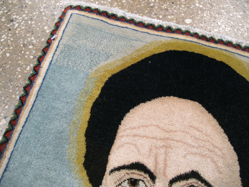 Vintage Persian Tabriz Pictorial Rug, No.26745 - Staging