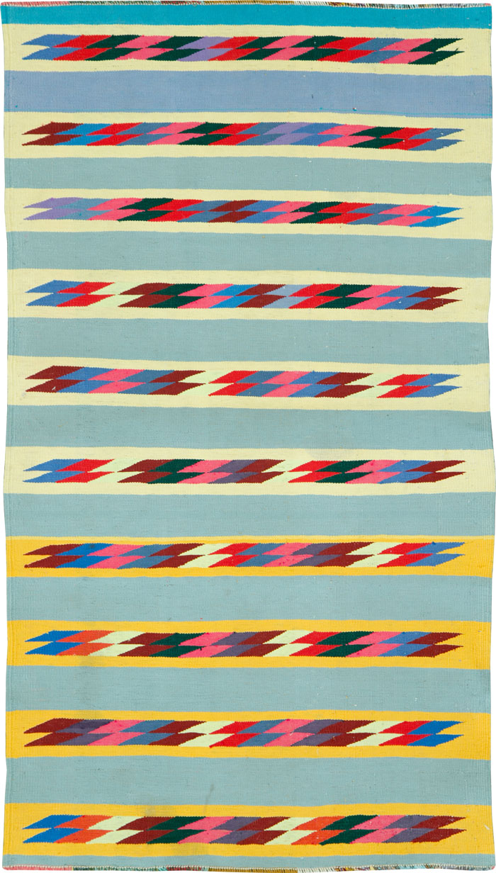 Modern Persian Cotton Kilim, No.26749 - Staging