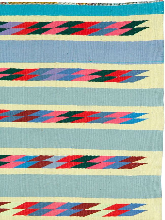 Modern Persian Cotton Kilim, No.26749 - Staging