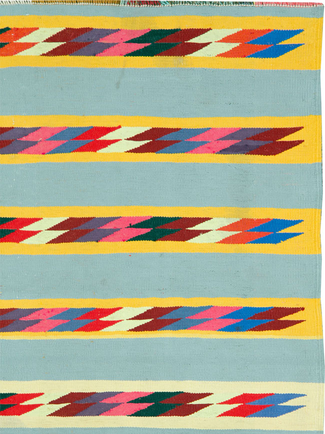 Modern Persian Cotton Kilim, No.26749 - Staging