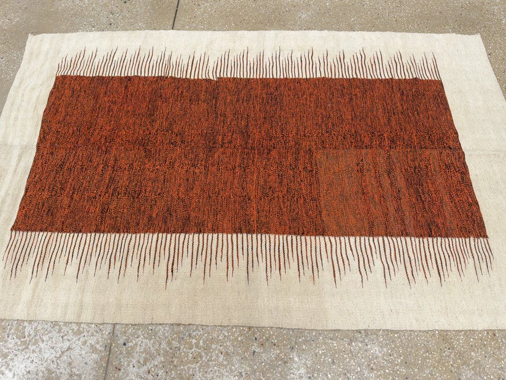 Modern Persian Flatweave Kilim, No.26755 - Staging
