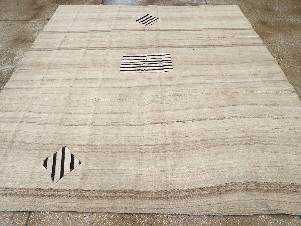 Vintage Persian Flatweave Kilim Accent Rug, No.26757 - Staging