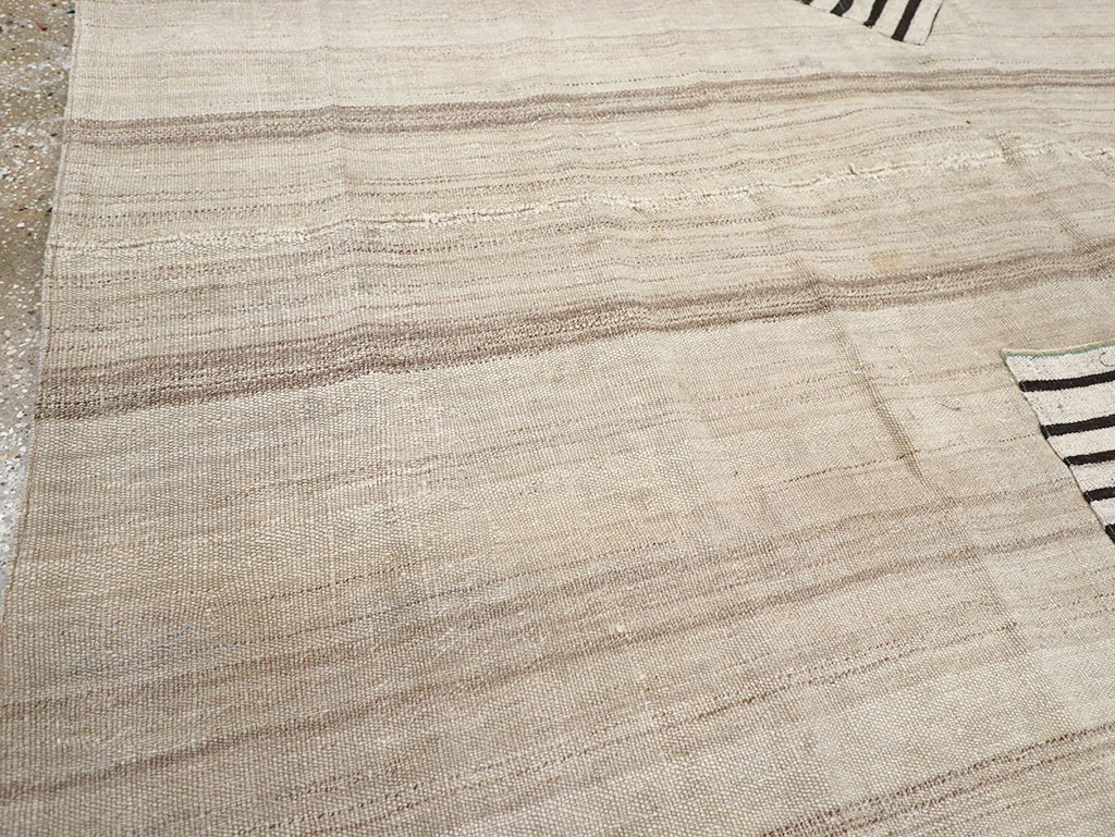 Vintage Persian Flatweave Kilim Accent Rug, No.26757 - Staging