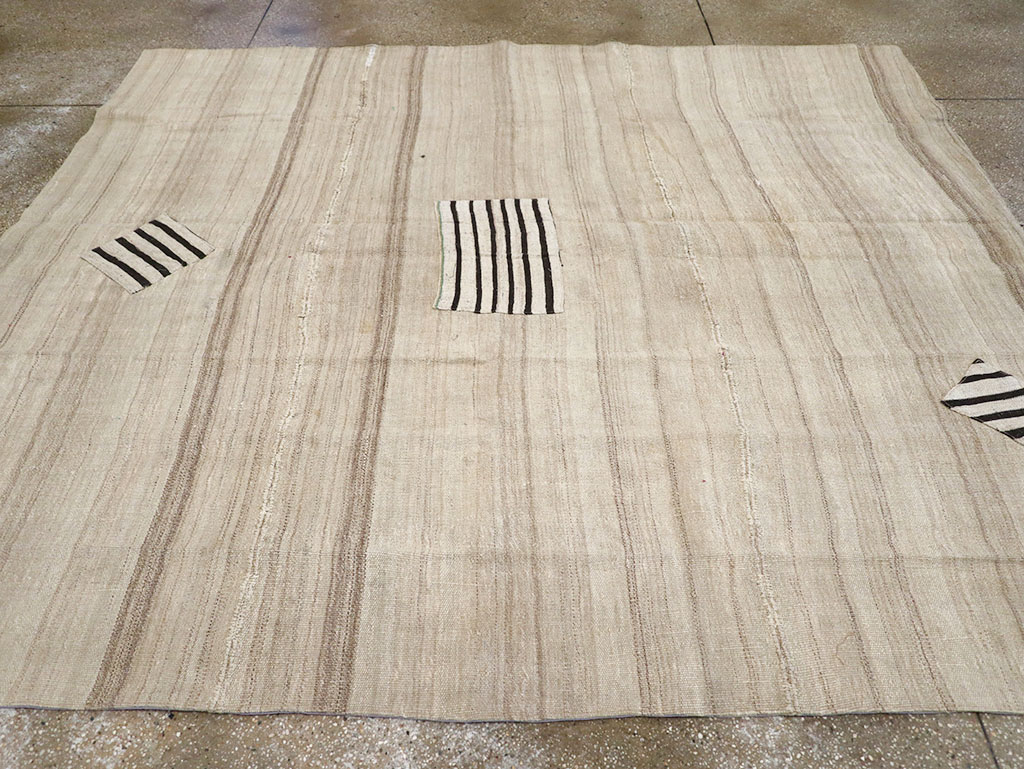 Vintage Persian Flatweave Kilim Accent Rug, No.26757 - Staging