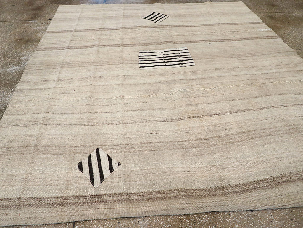 Vintage Persian Flatweave Kilim Accent Rug, No.26757 - Staging